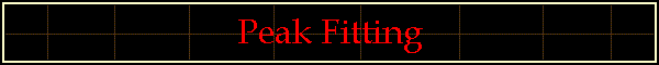 Peak Fitting